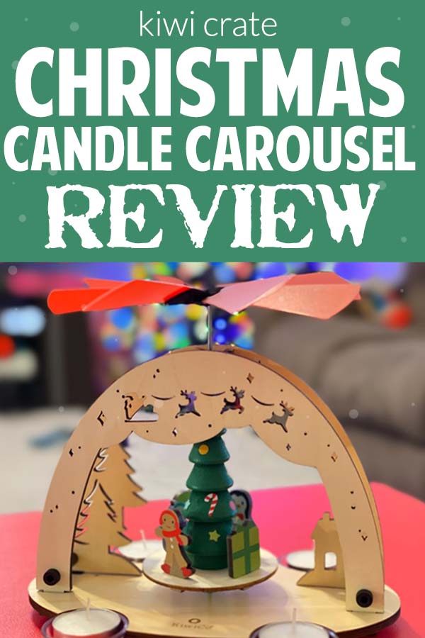 Christmas Candle Carousel by Kiwi Crate Review Pin