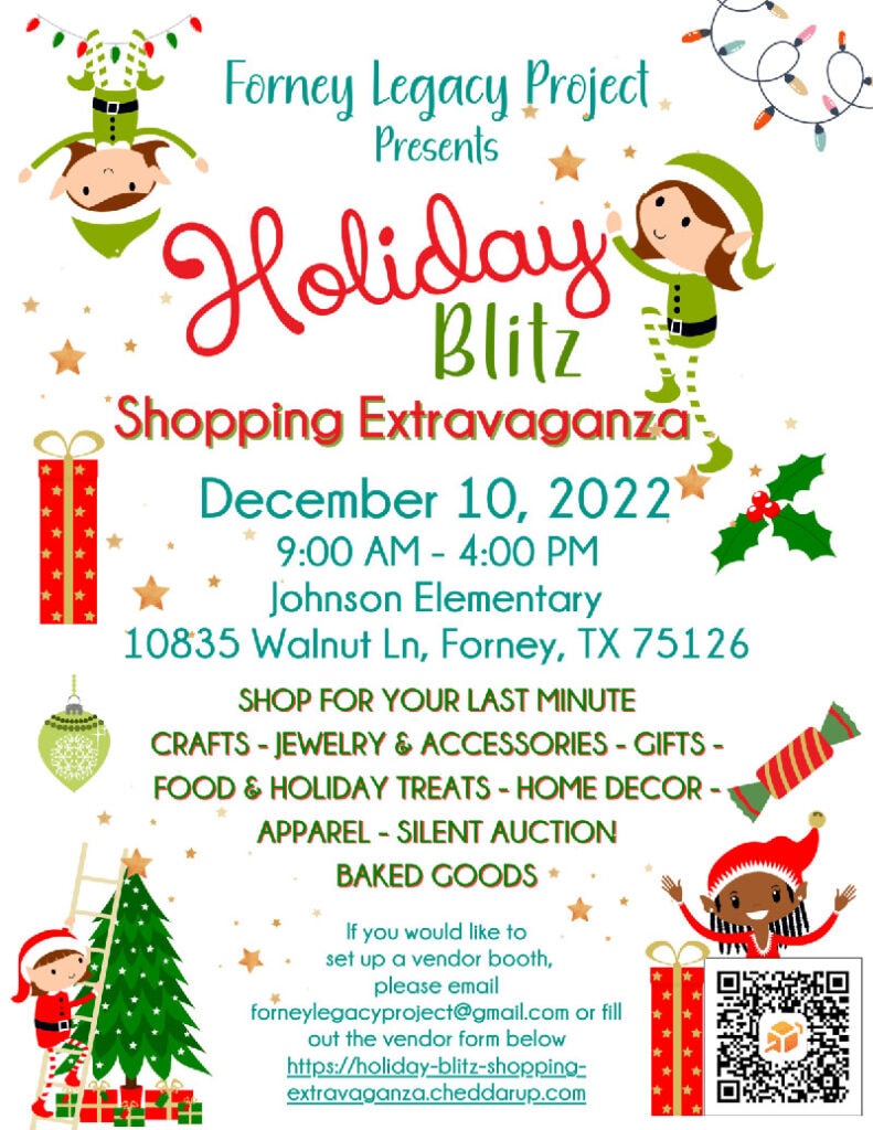 event flyer for Holiday Blitz, details at link