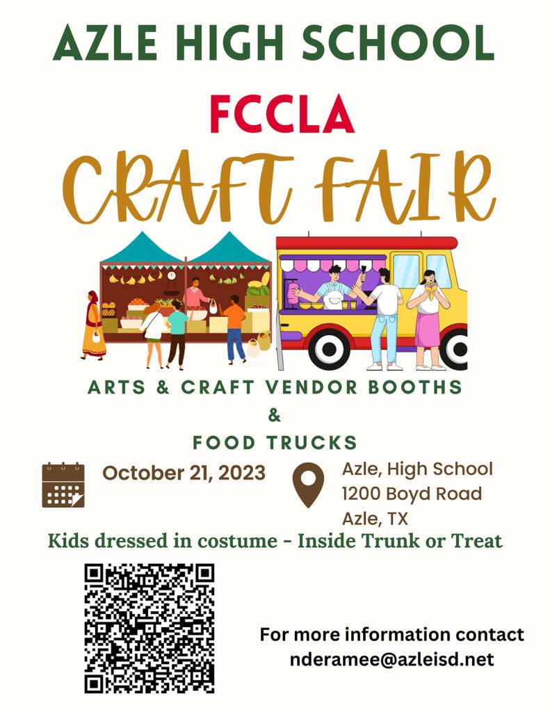 event flyer for FCCLA Craft Fair, details at link