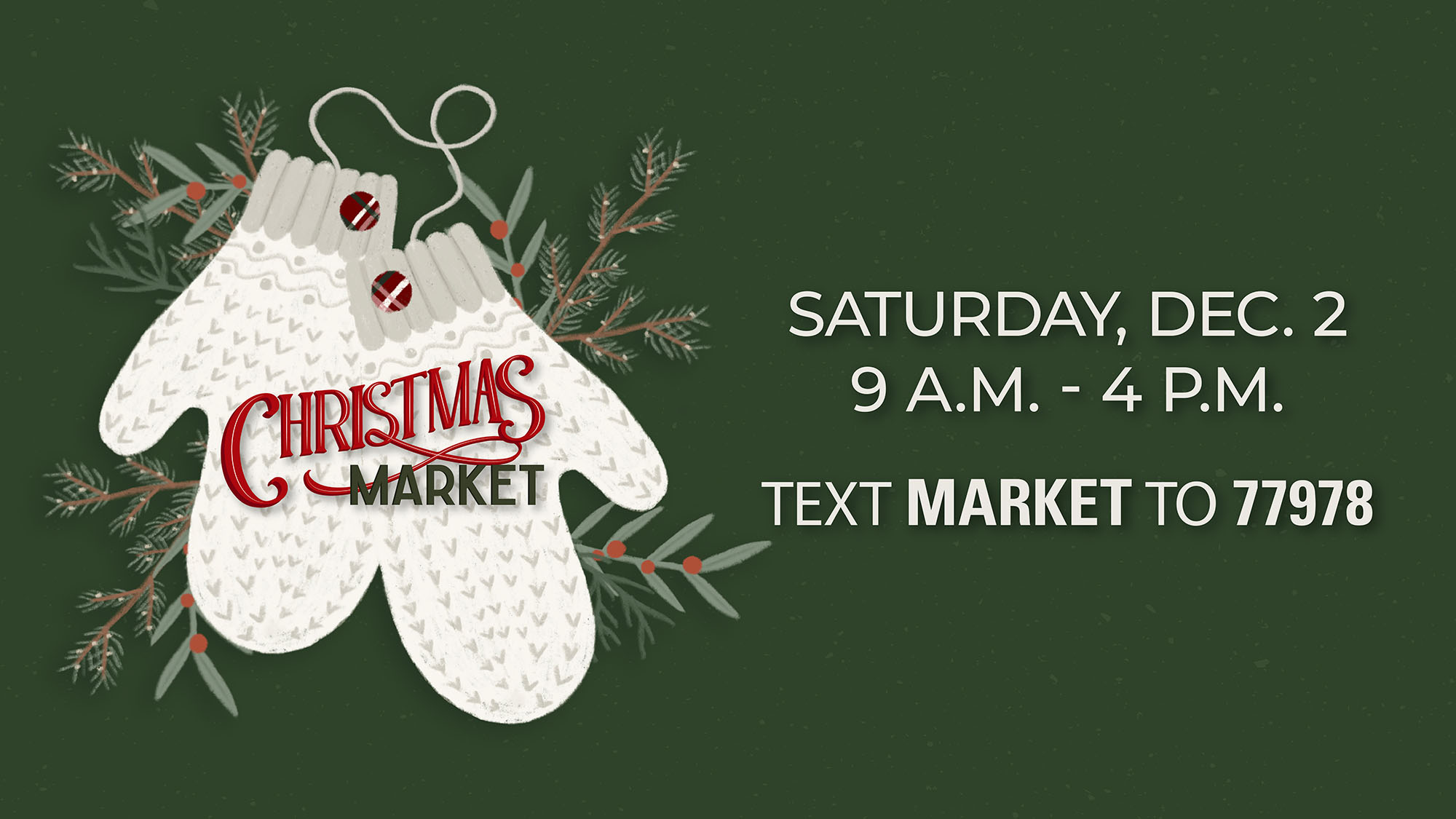 cottonwood christmas market event flyer, details at link