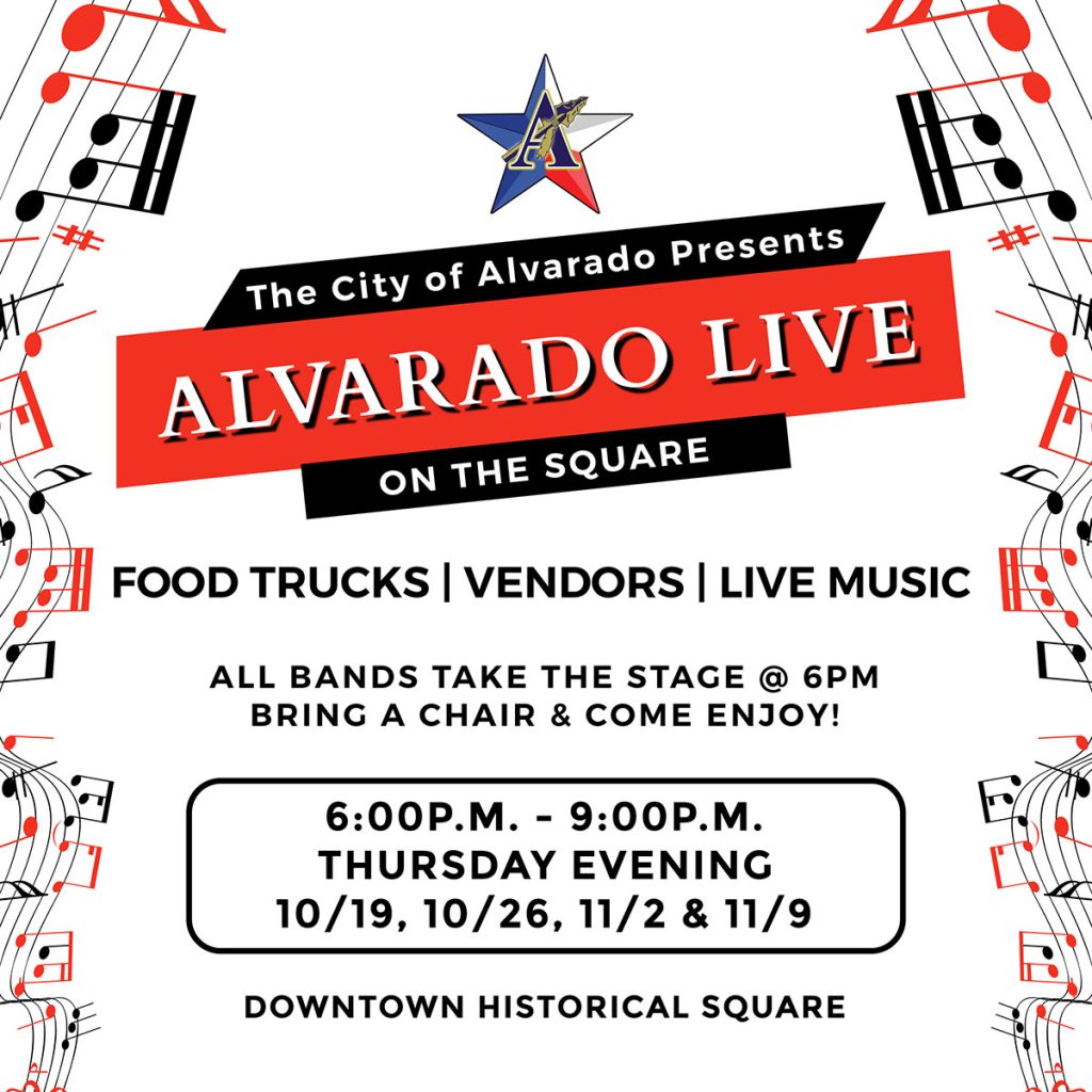 event flyer for Alvarado Live, details at link