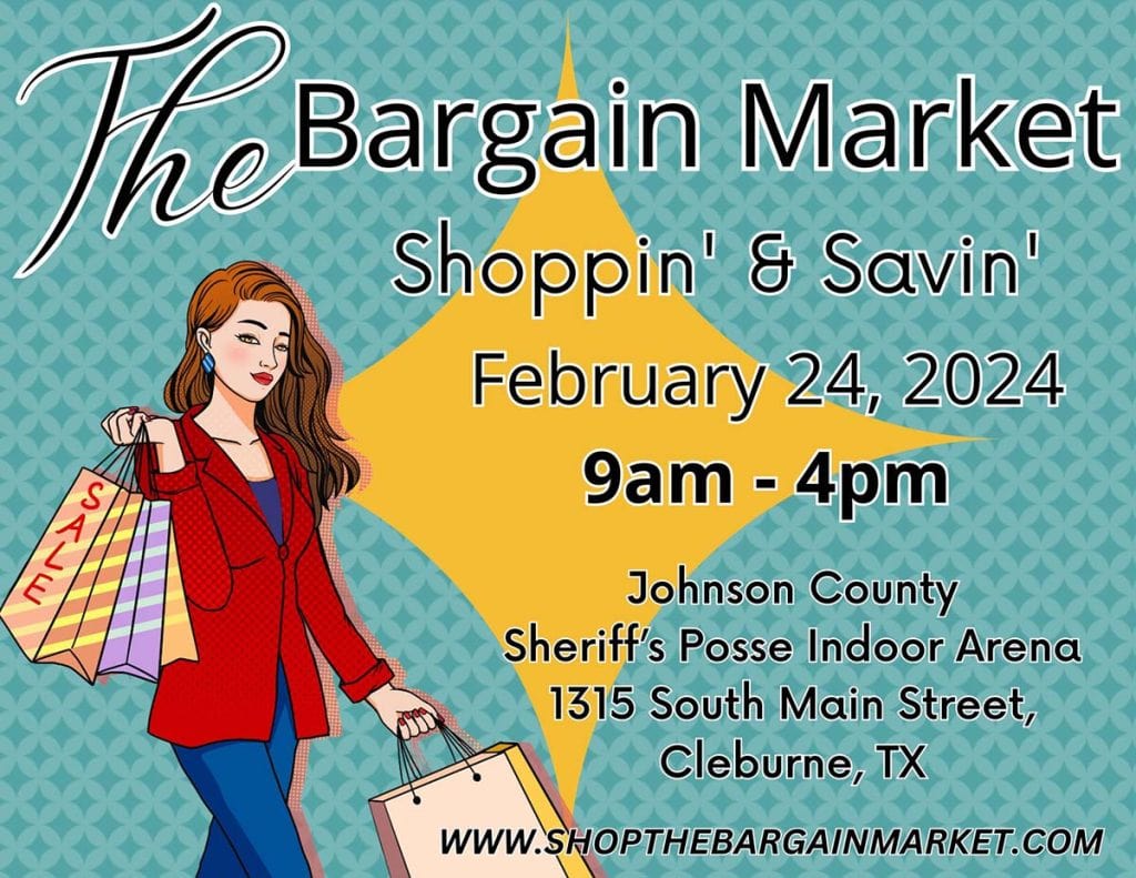 event flyer for Bargain Market, details at link