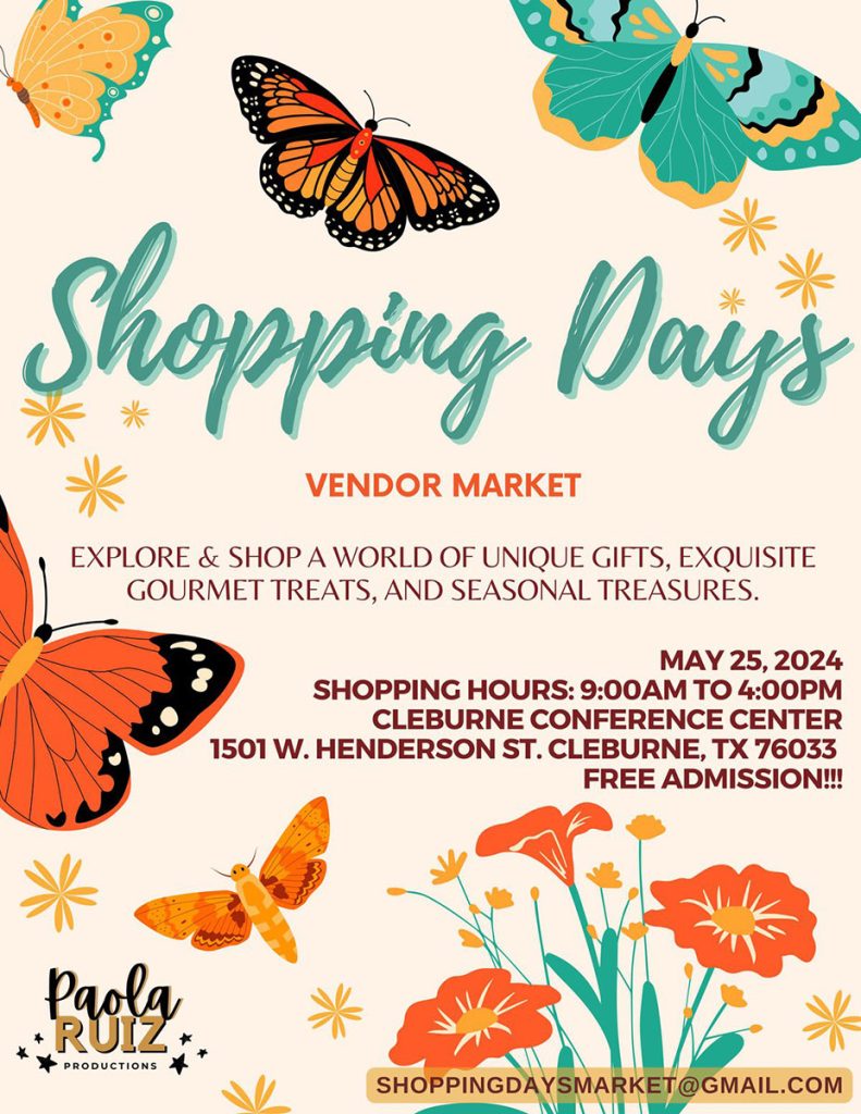 event flyer for Shopping Days, details at link