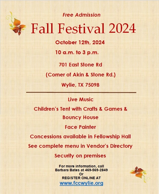 event flyer for fall festival, details at link