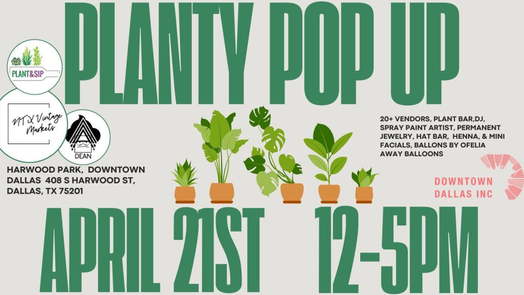 event flyer for Planty Pop Up details at link