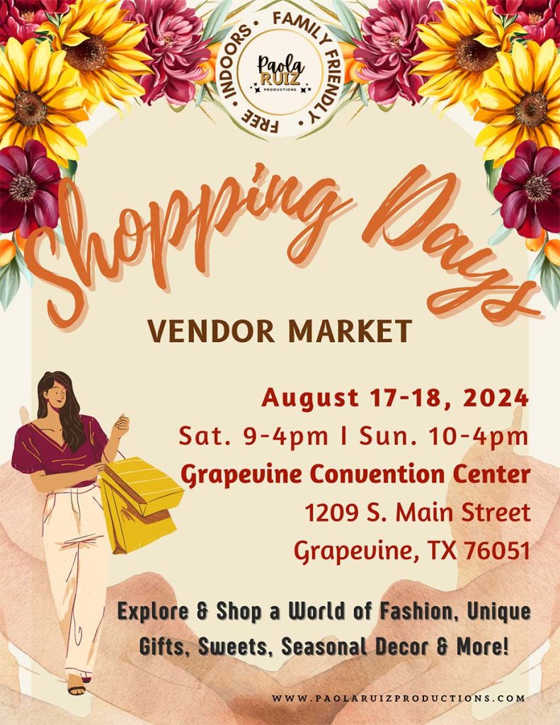 event flyer for shopping days fall, details at link