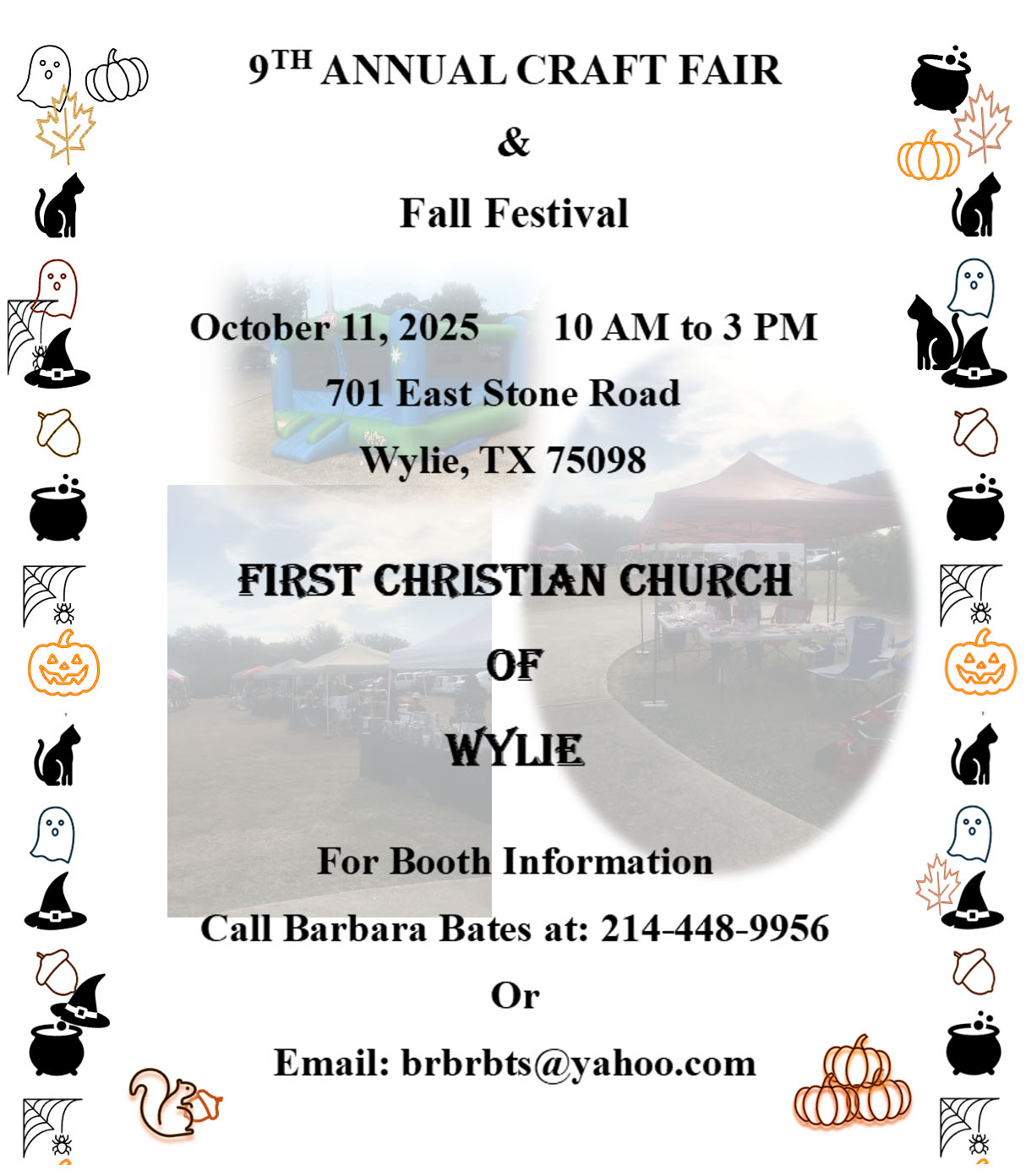 event flyer for annual craft fair, details at link