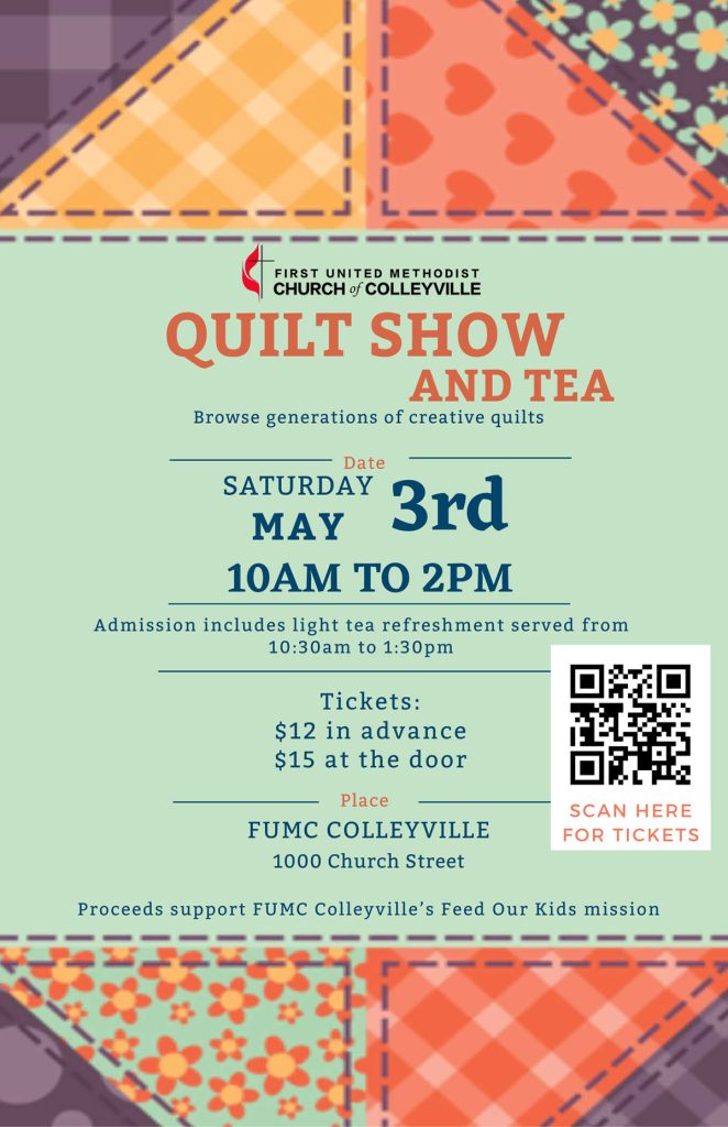 event flyer for quilt show, details at link