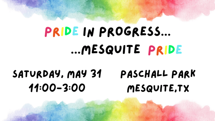 event flyer for pride in progress mesquite, details at link