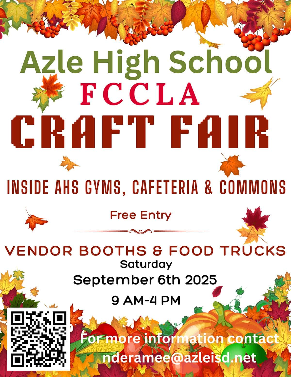 event flyer for azle fccla, details at link