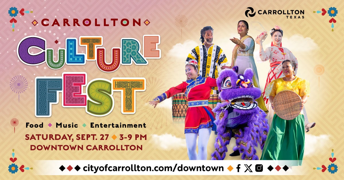 event flyer for carrollton culture fest, details at link