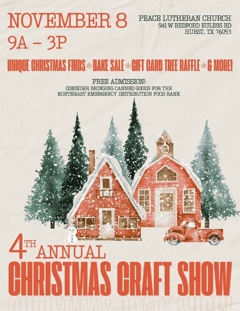 event flyer for christmas craft show, details at link