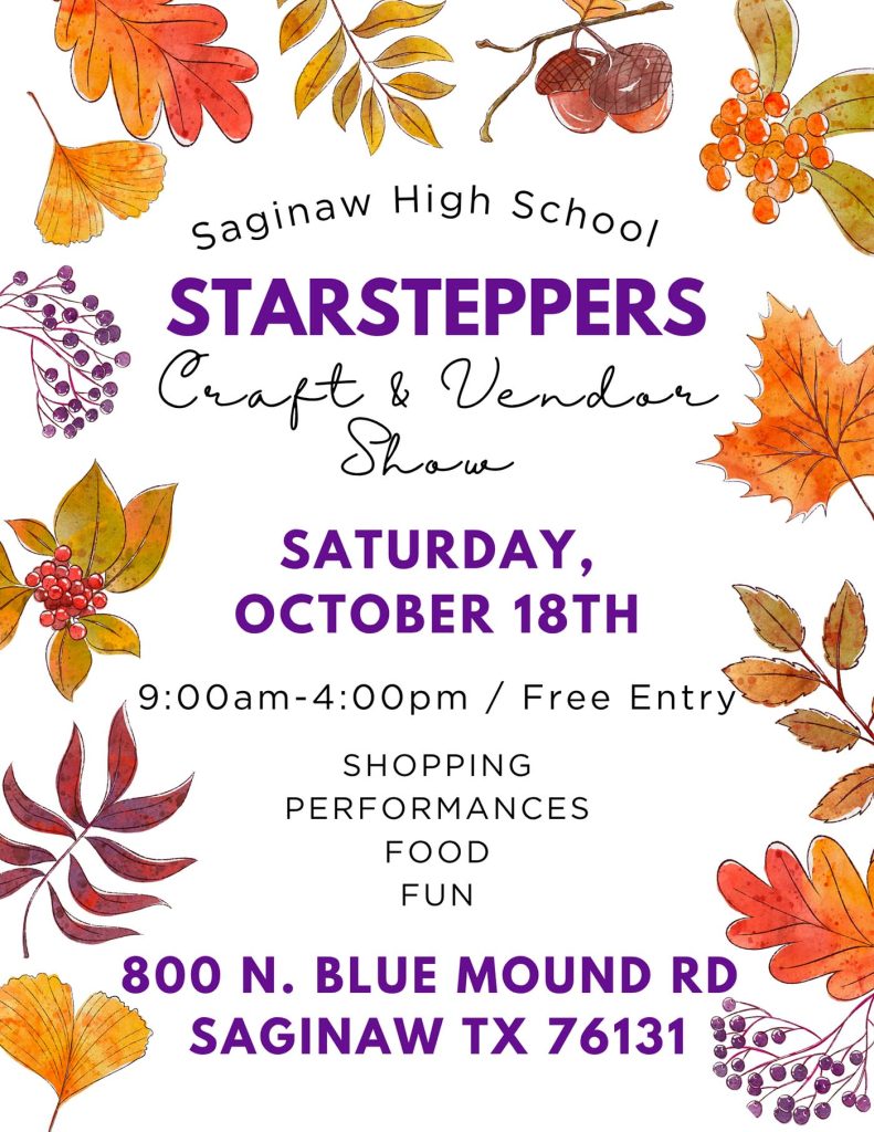 event flyer for saginaw high school, details at link