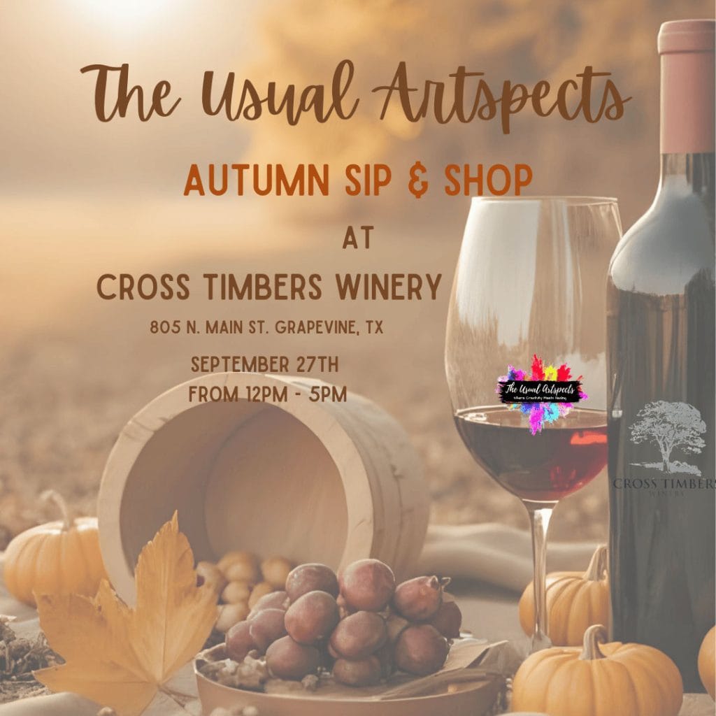 event flyer for autumn sip & shop, details at link