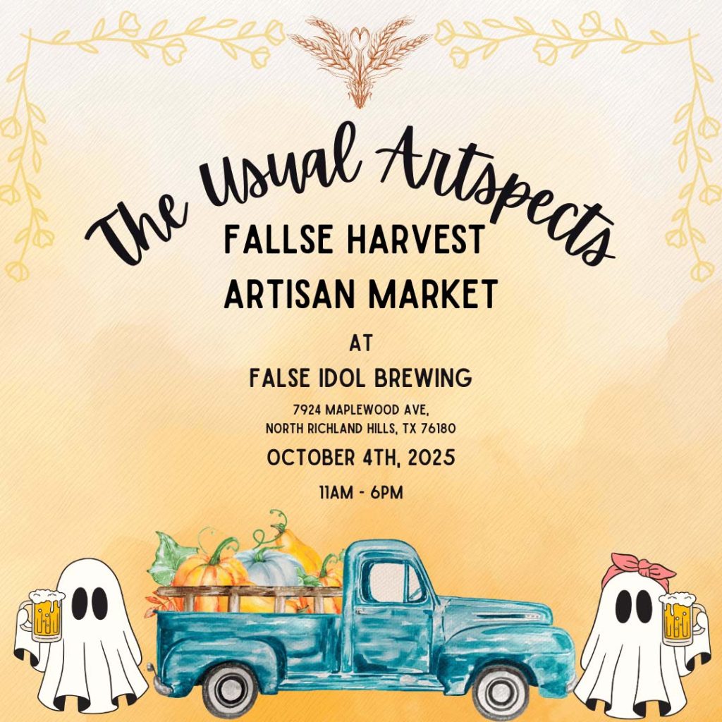 event flyer for usual artspects fallse harvest, details at link