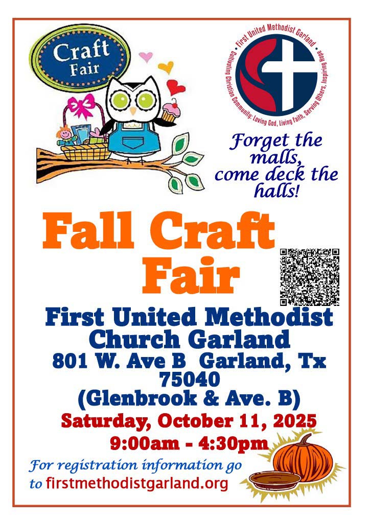 event flyer for Fall Craft Fair, details at link