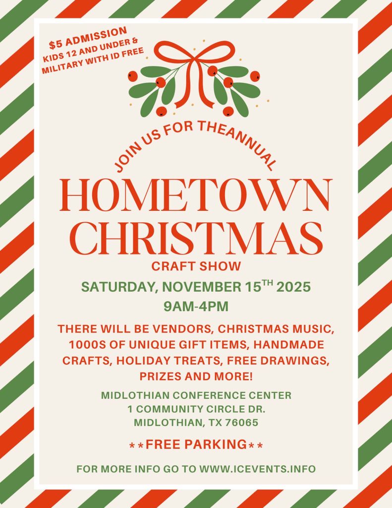 event flyer for hometown christmas, details at link