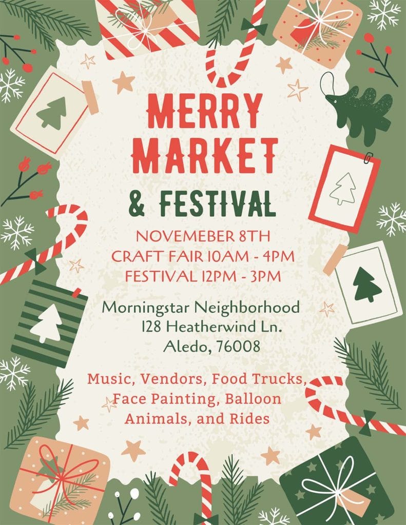 event flyer for Merry Market, details at link