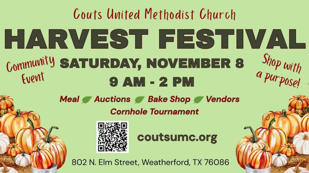 event flyer for harvest festival, details at link
