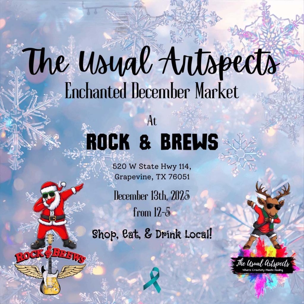 event flyer for usual artspects rock brew, details at link