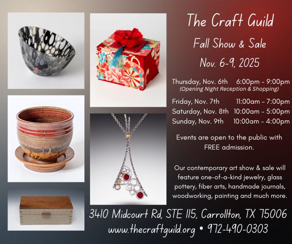event flyer for Craft Guild of Dallas, details at link