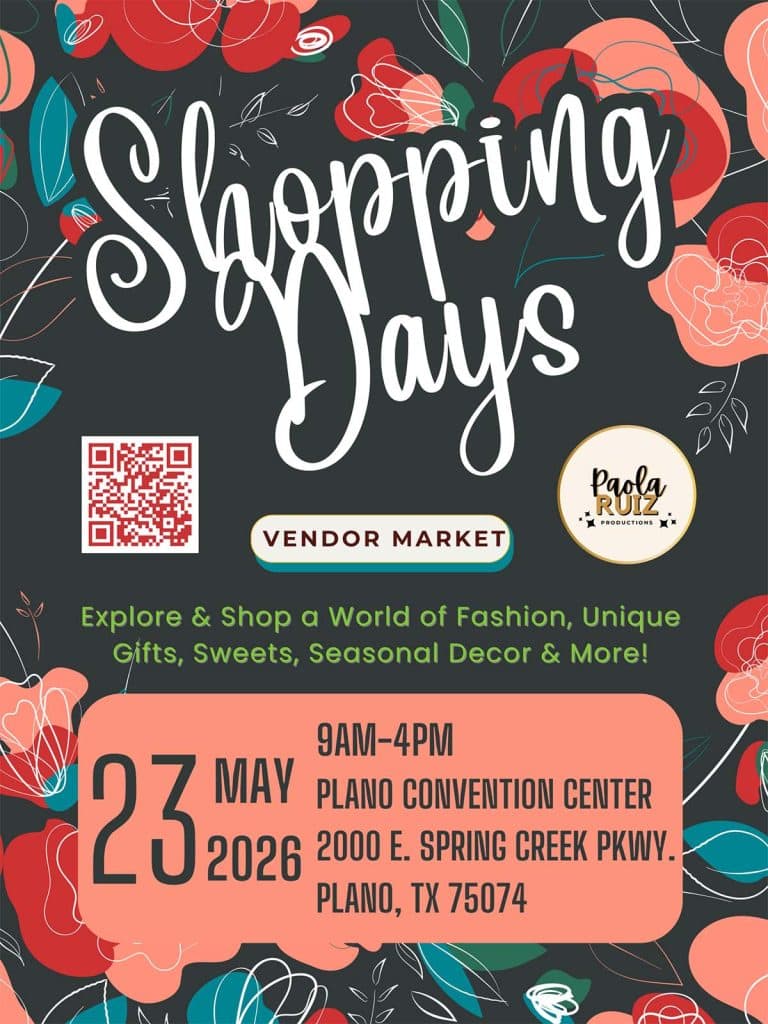 event flyer for shopping days, details at link