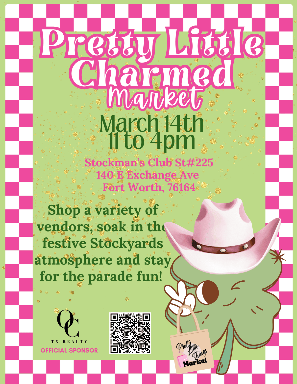 event flyer for pretty little charmed events, details at link