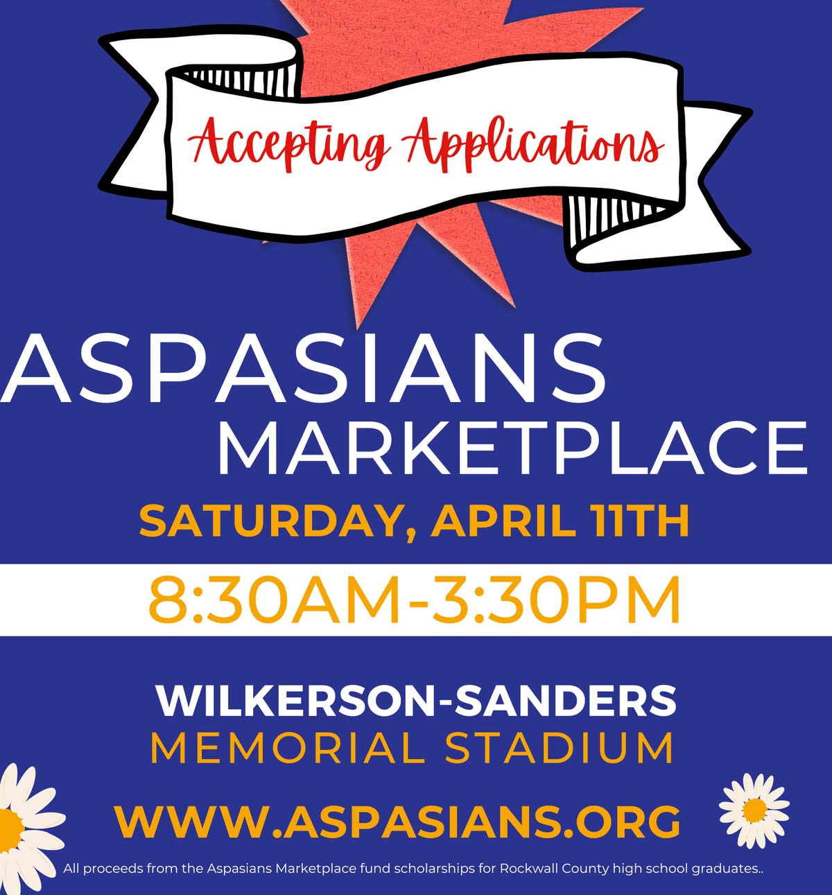 event flyer for aspasians marketplace, details at link