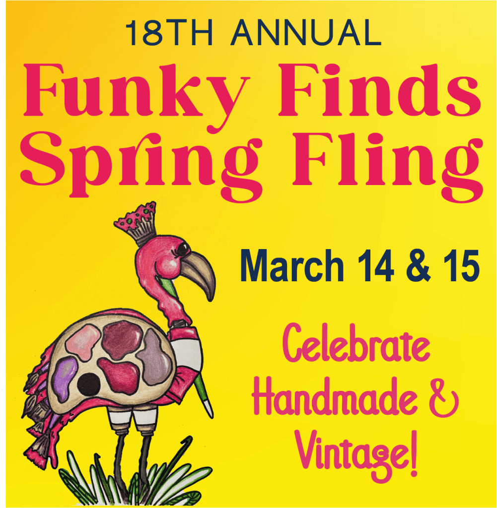 event flyer for Funky Finds, details at link