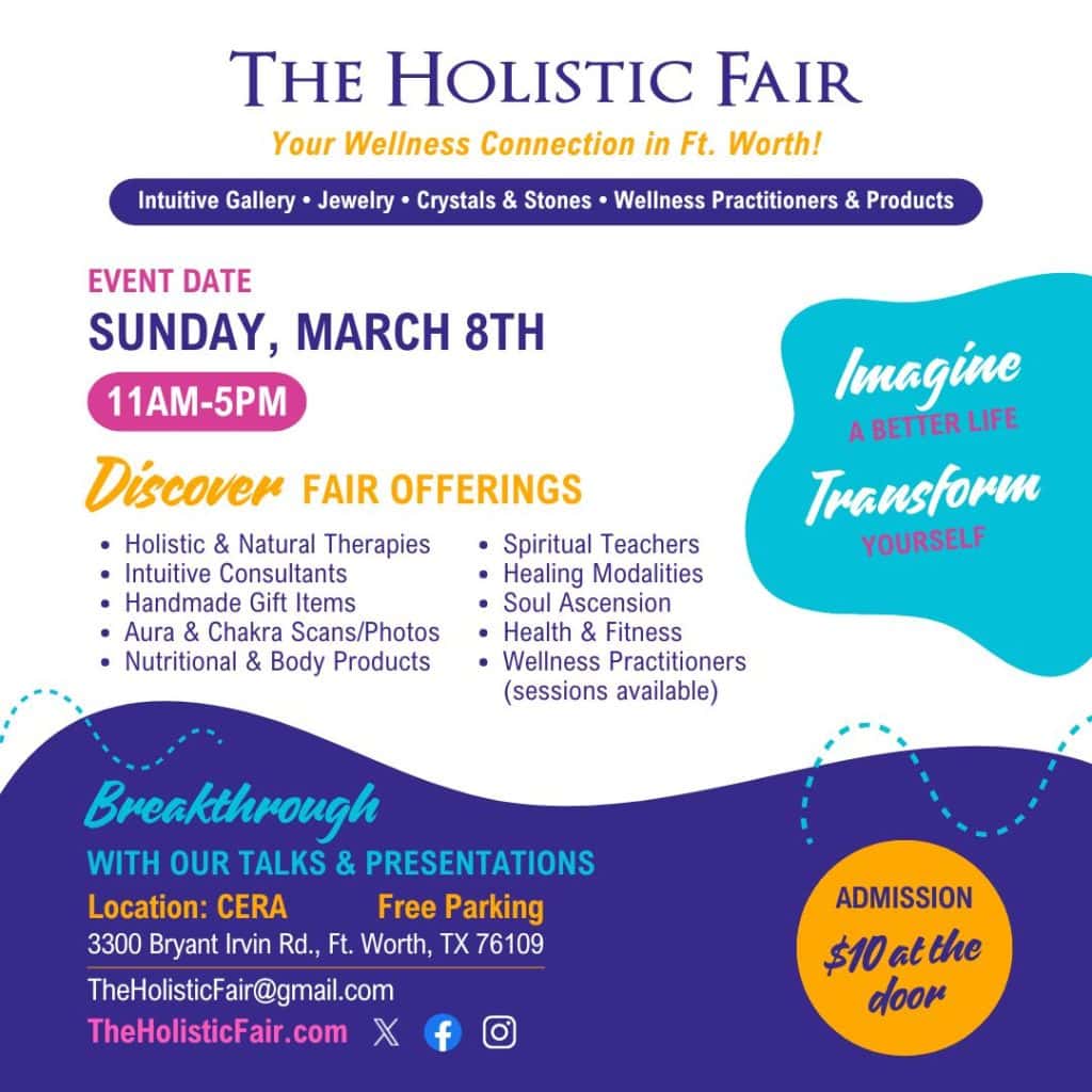 event flyer for the holistic fair, details at link