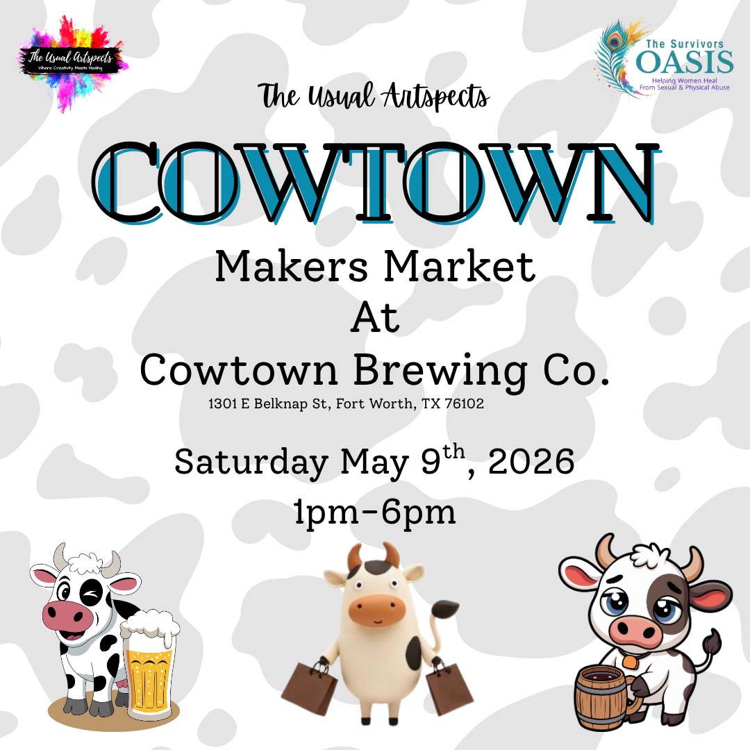 event flyer for cowtown, markers market, details at link