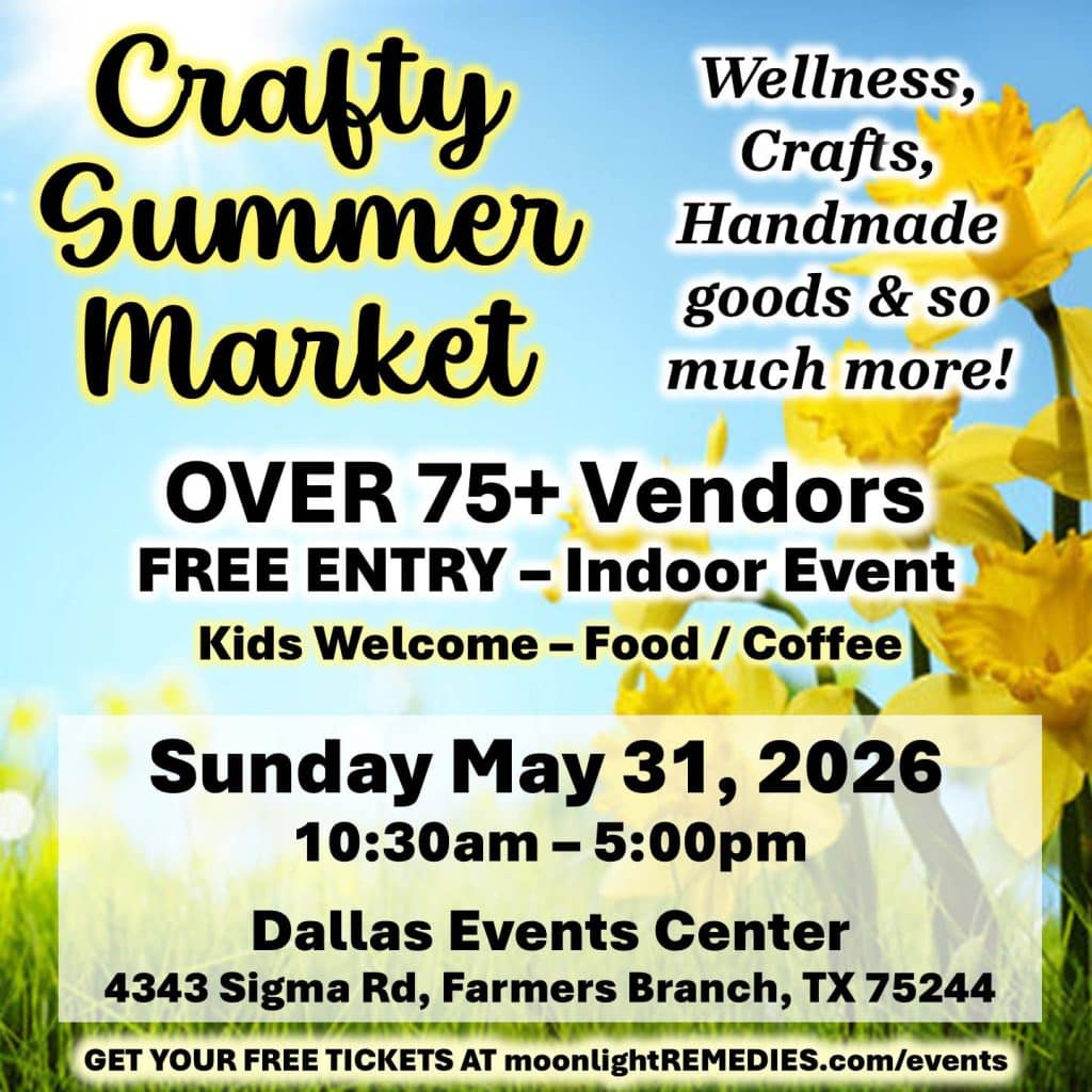 event flyer for Crafty Summer Market, details at link