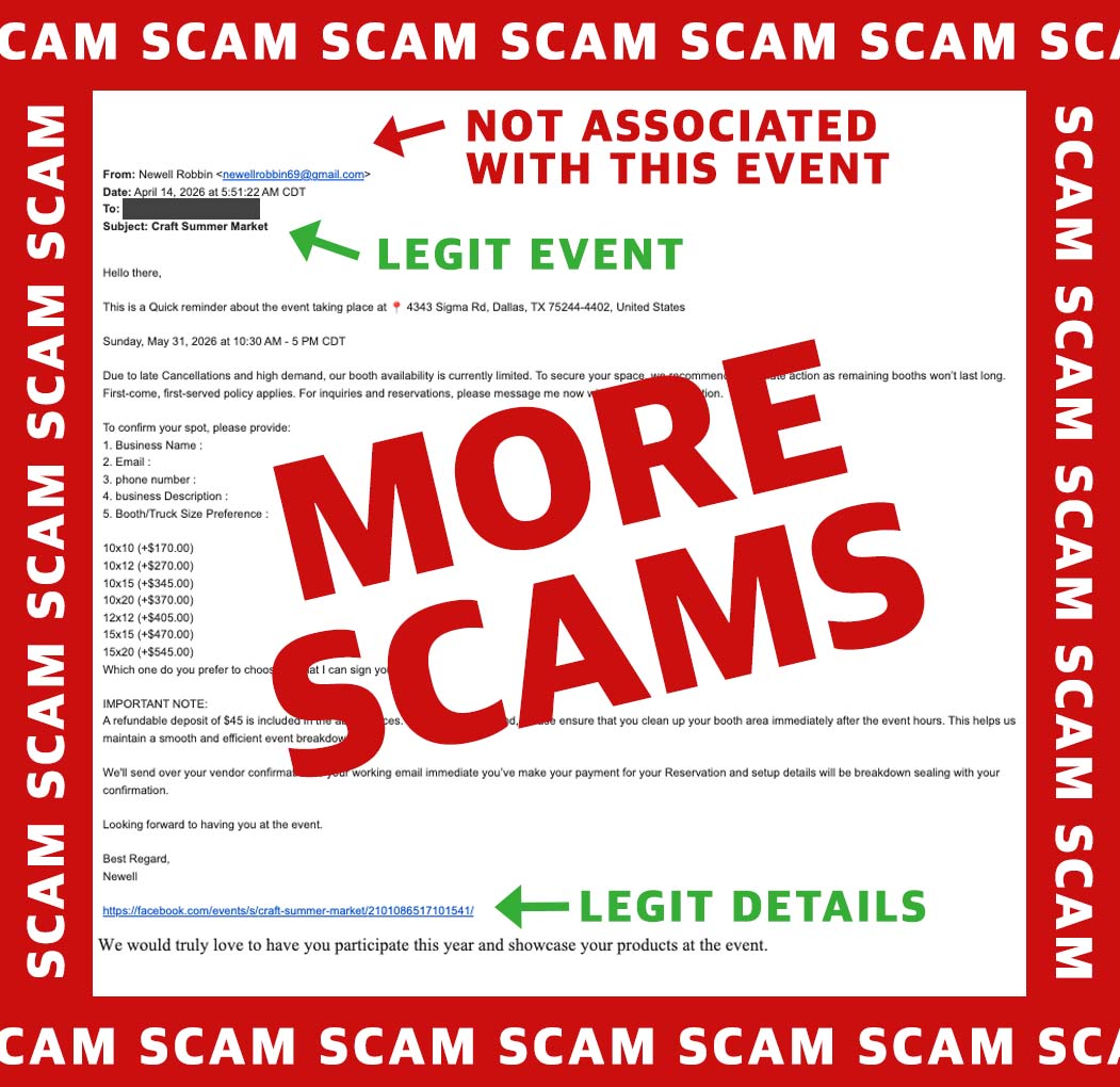 a scam email is framed in a red border with the words scam pasted all over the image