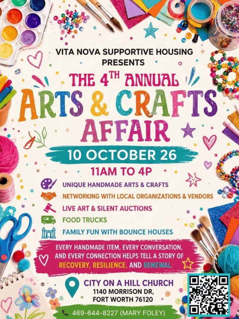 event flyer for 4th annual arts and crafts fair, details at link