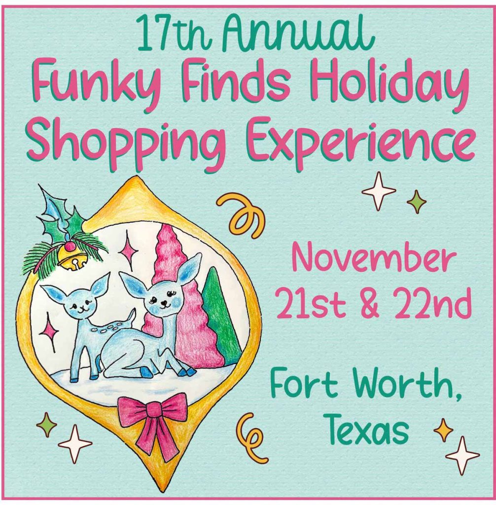 event flyer for Funky Finds Holiday Shopping Experience, details at link