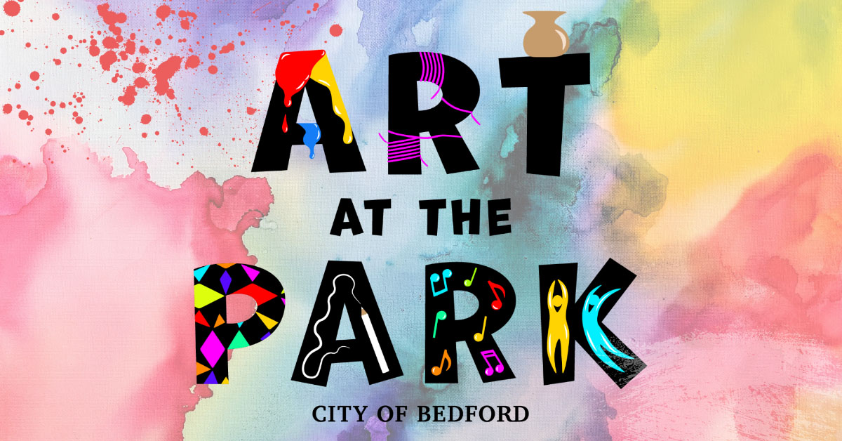event flyer for art at the park, detail details at link