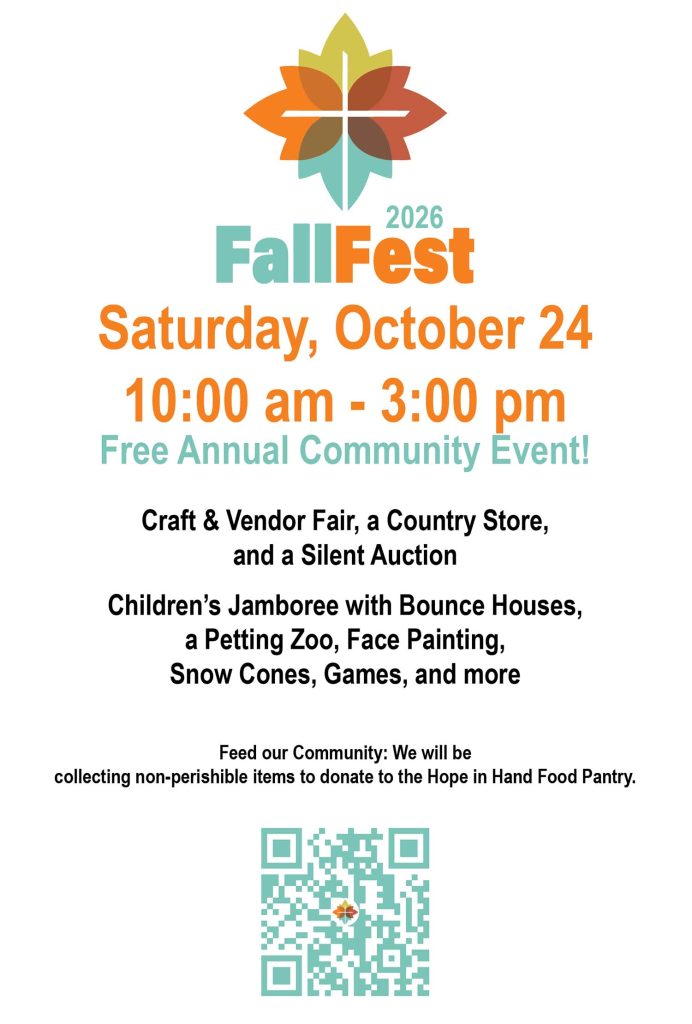 event flyer for fallfest at first rowlett umc, details at link