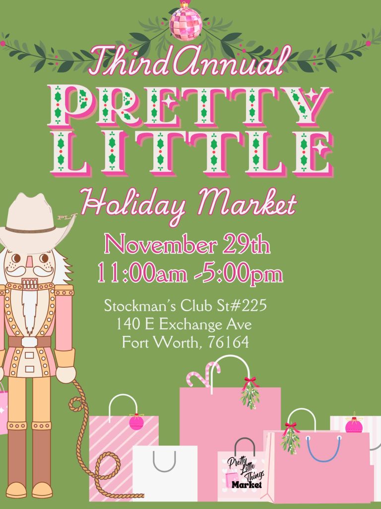 event flyer for Pretty Little Things Holiday Market, Details at link