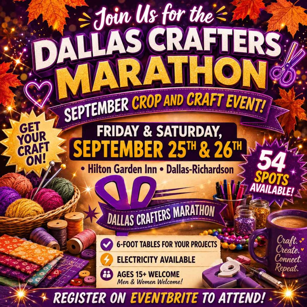 event flyer for dallas crafters marathon, details at link